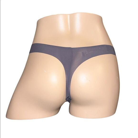 Calvin Klein Bleached Denim Purple Womens Invisibles Thong Underwear D3428 S NWT - Picture 4 of 7